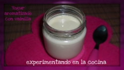 Yogur aromatizado con vainilla en Experimentando en la cocina