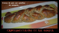 Trenza de pan con semillas de amapola en Experimentando en la cocina