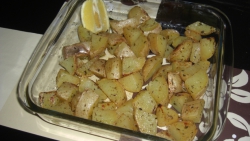 Patatas especiadas al limón en Experimentando en la cocina