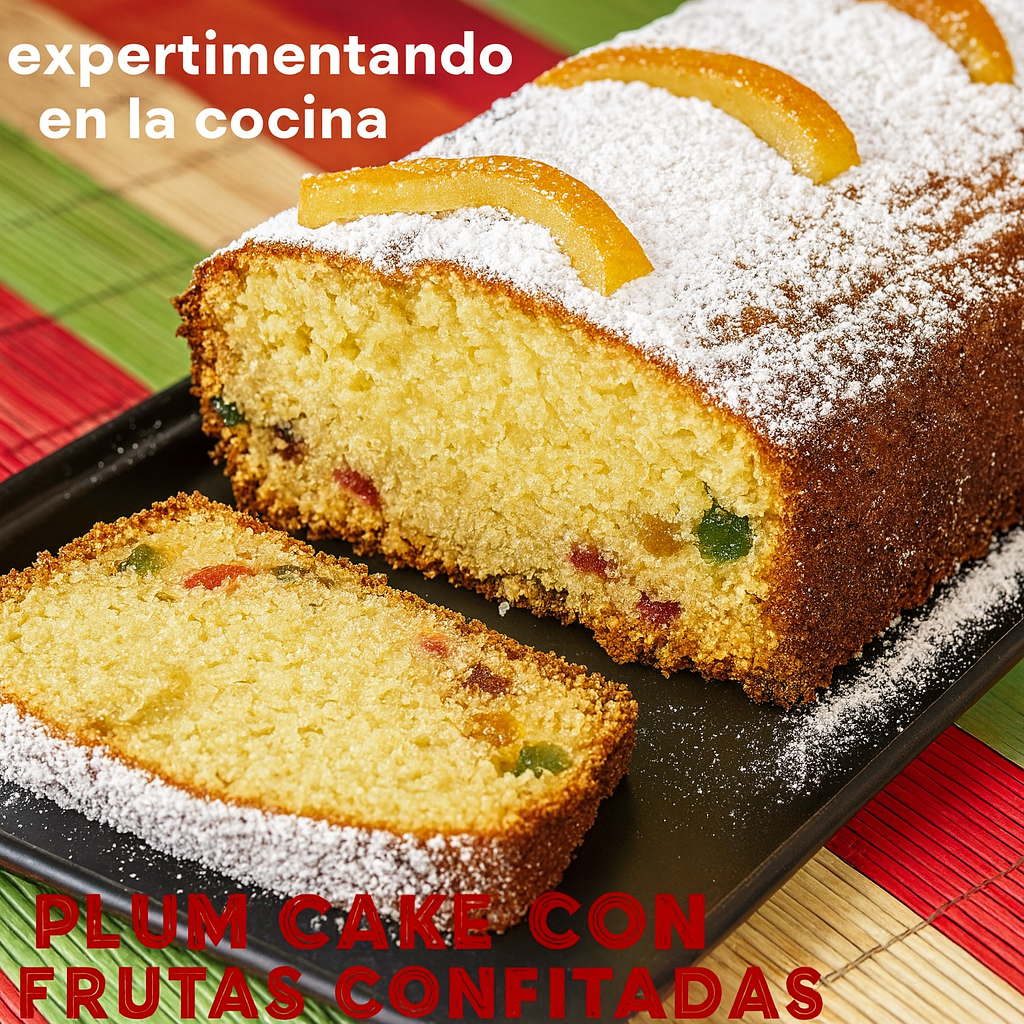 Plum cake de frutas confitadas