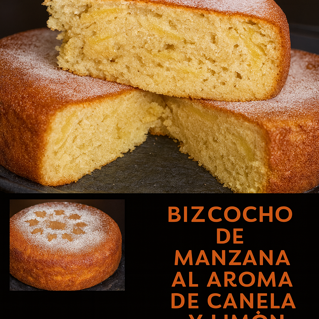 Bizcocho de manzana al aroma de canela y limón