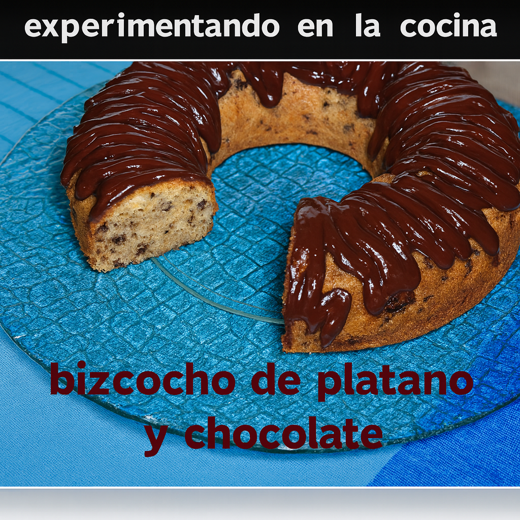 Bizcocho de plátano y chocolate