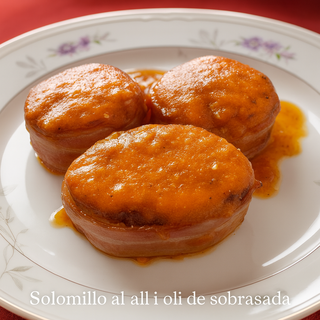 Solomillo al all i oli de sobrasada