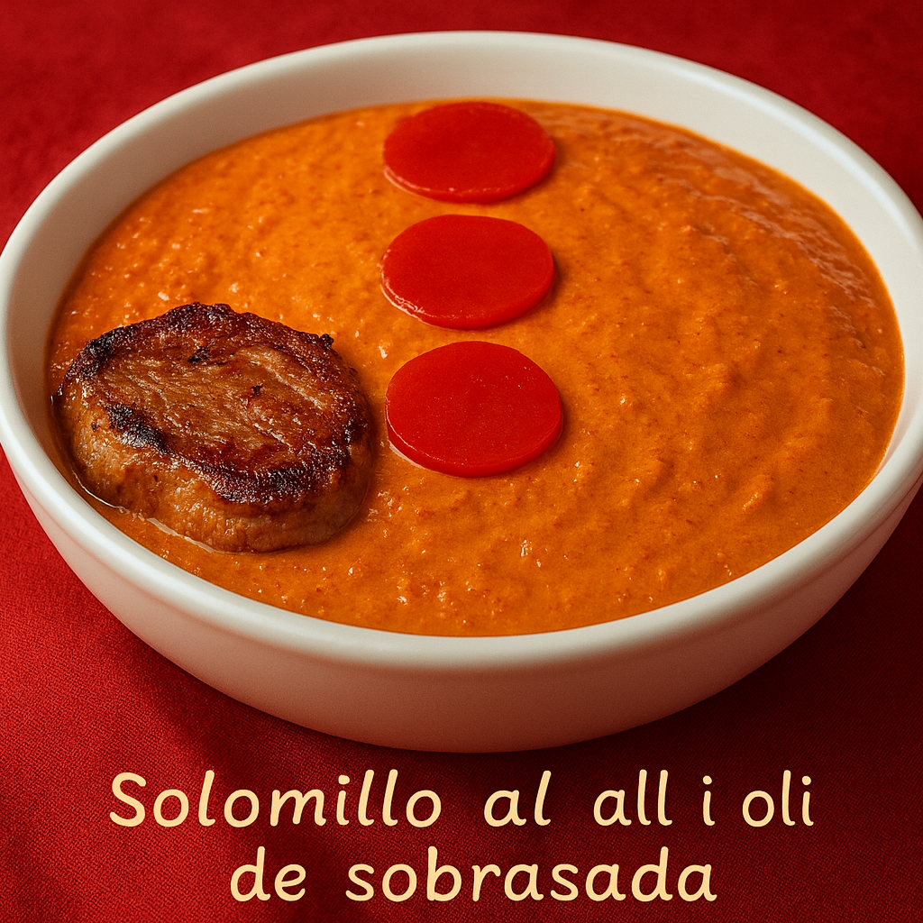 Solomillo al all i oli de sobrasada