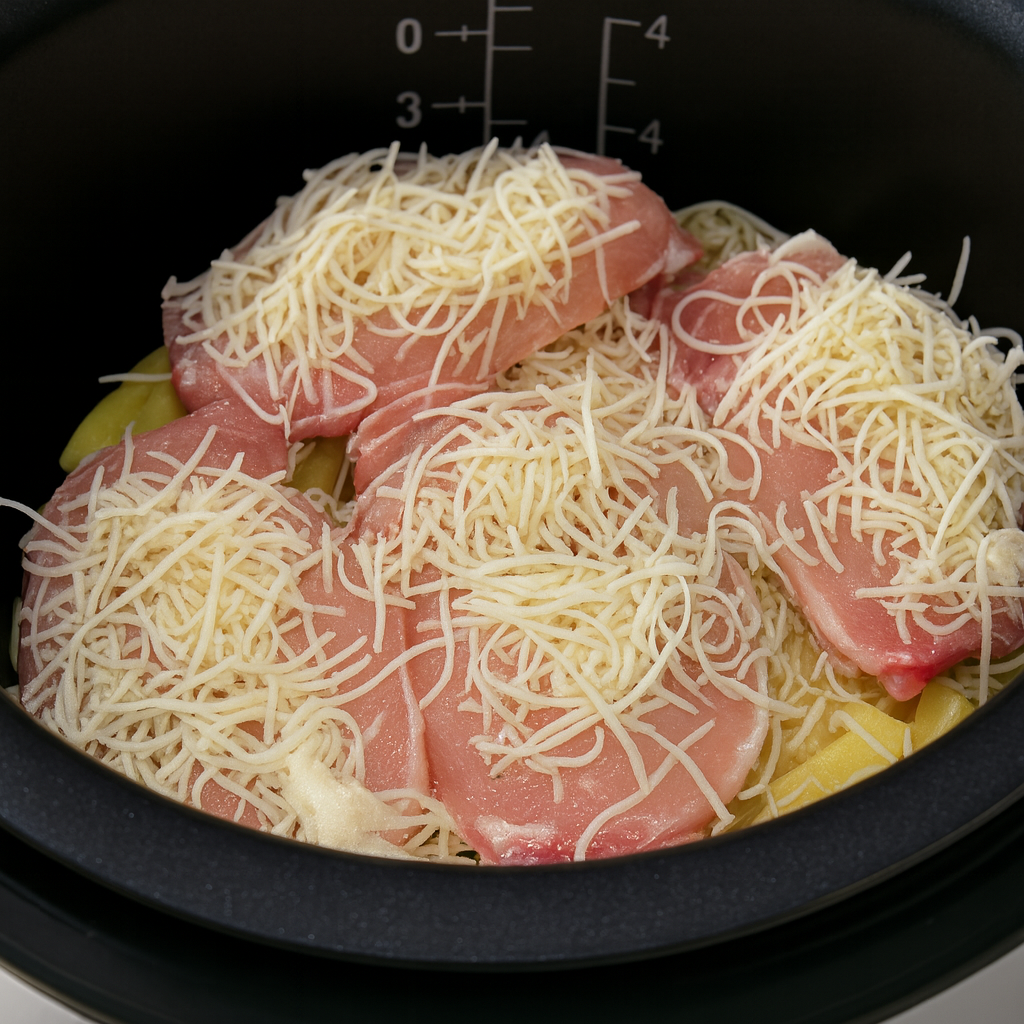 Lomo de cerdo a los cuatro quesos en La Chef 2100