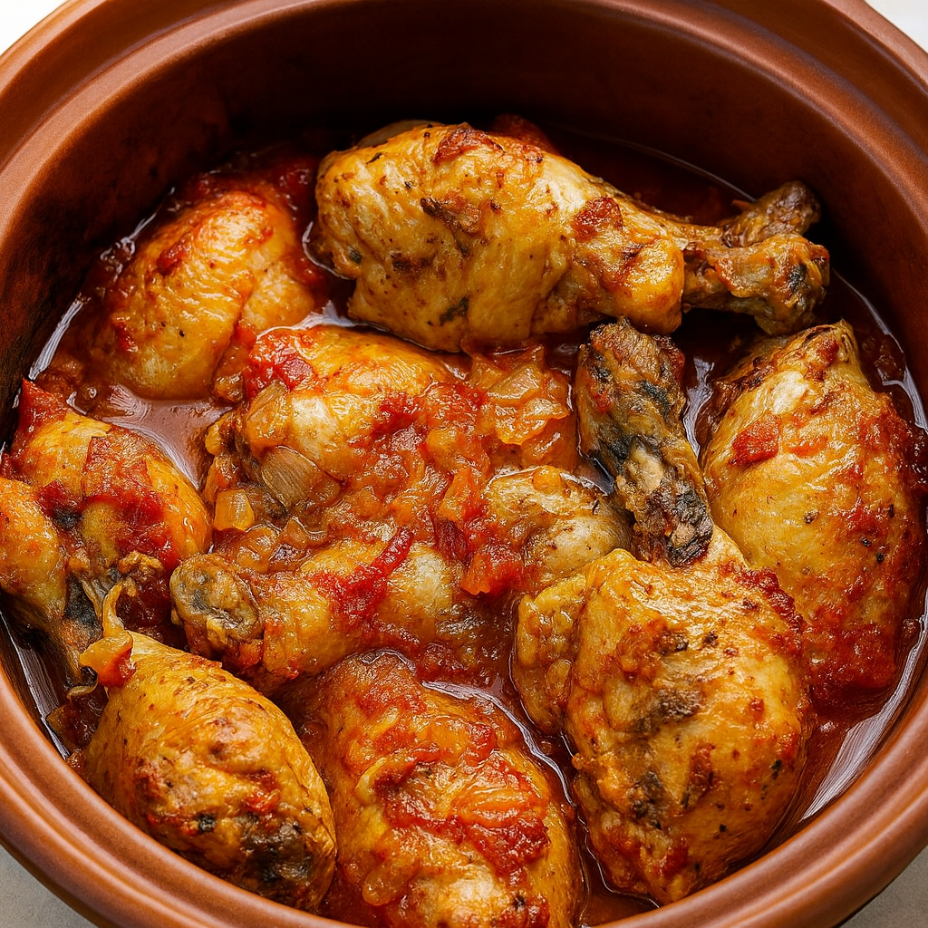 Pollo en cazuela de barro (estilo Römertopf)