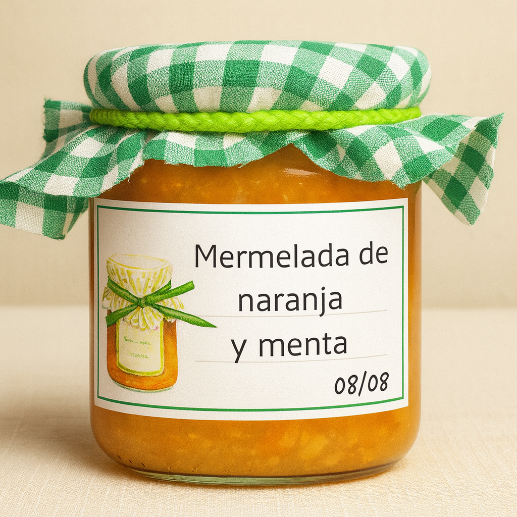 Mermelada de naranja y menta