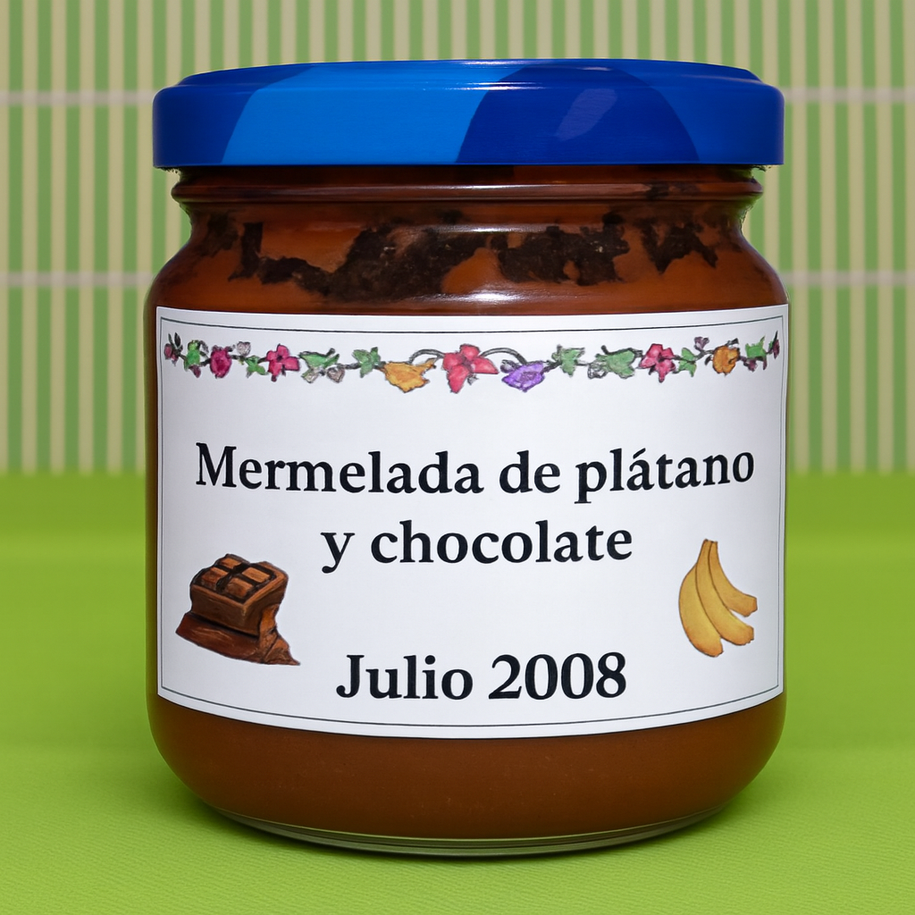 Mermelada de plátano y chocolate