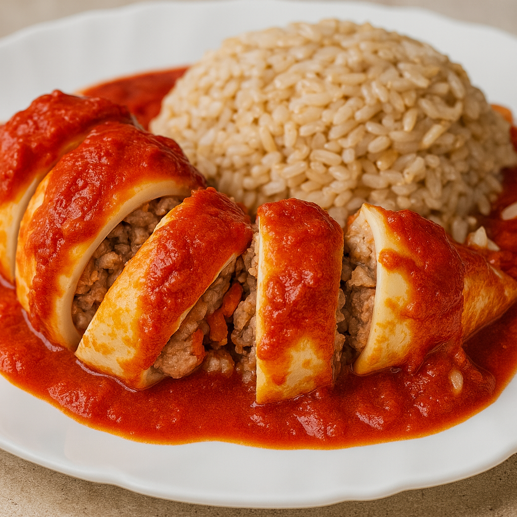 Calamares rellenos de carne