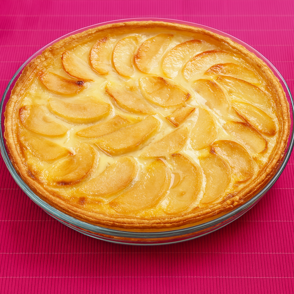 Tarta de manzana y leche condensada