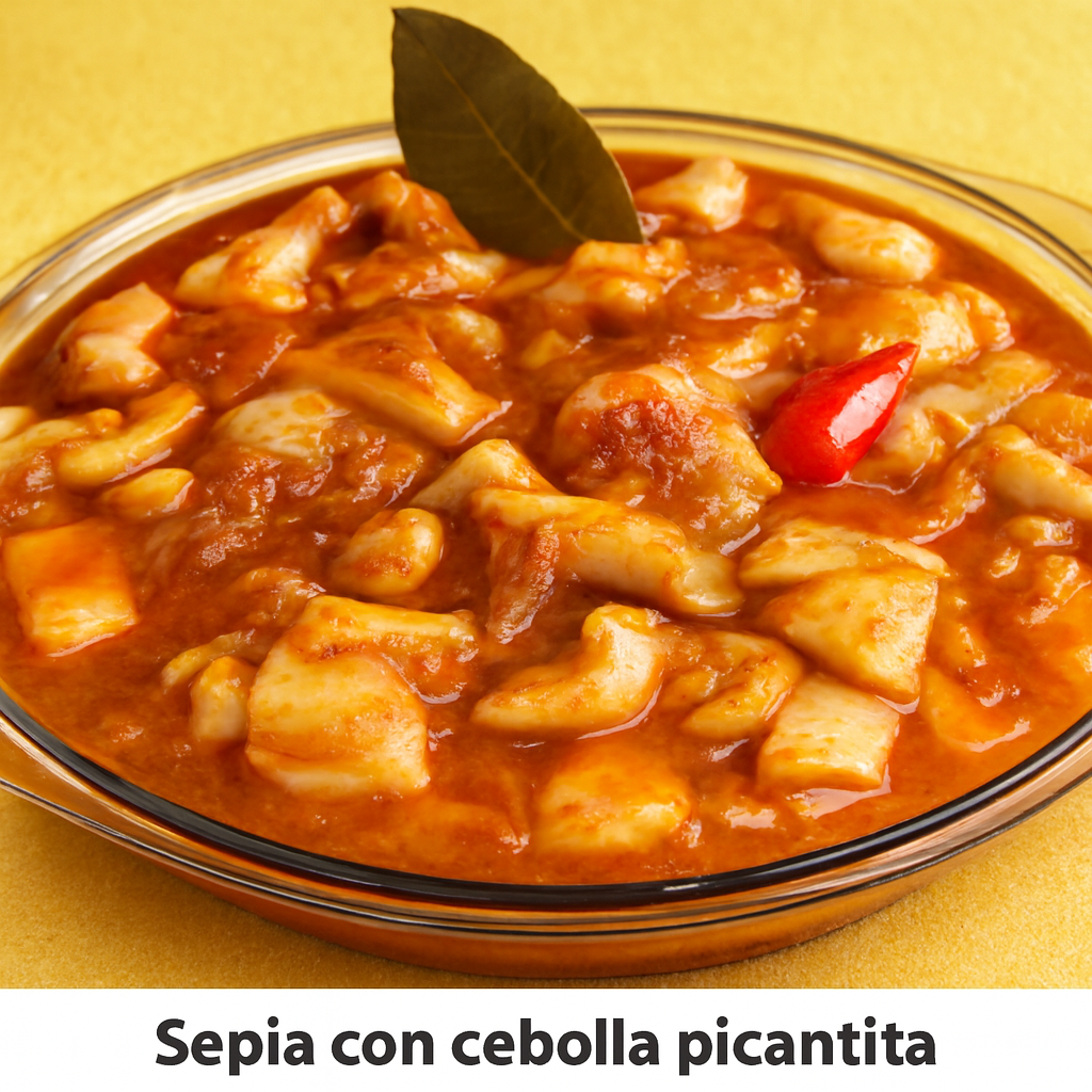 Sepia con cebolla picantita