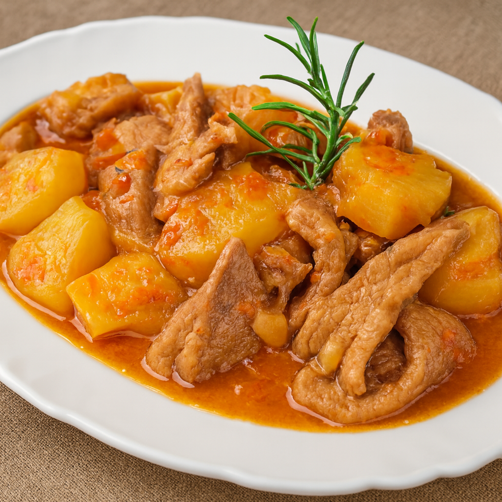 Magro de cerdo y piña