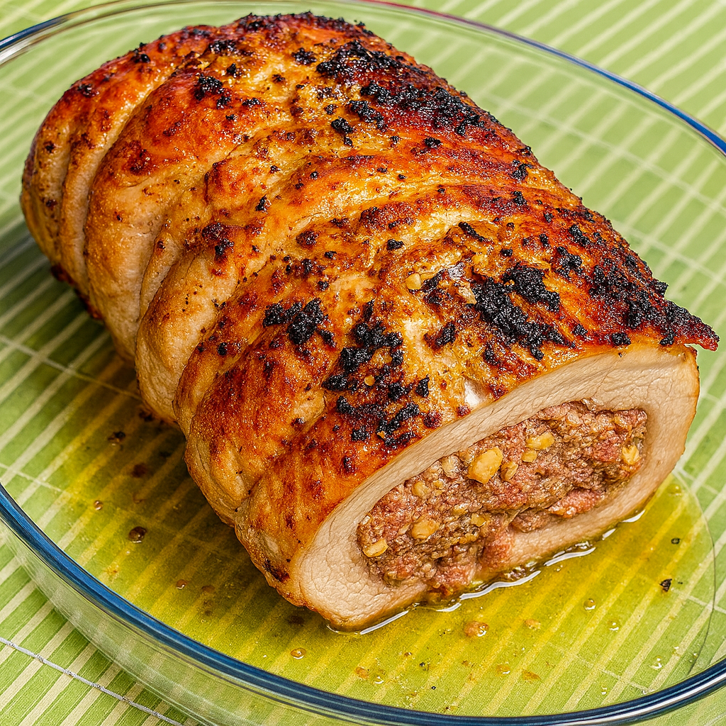 Solomillo de cerdo con almendras y paté