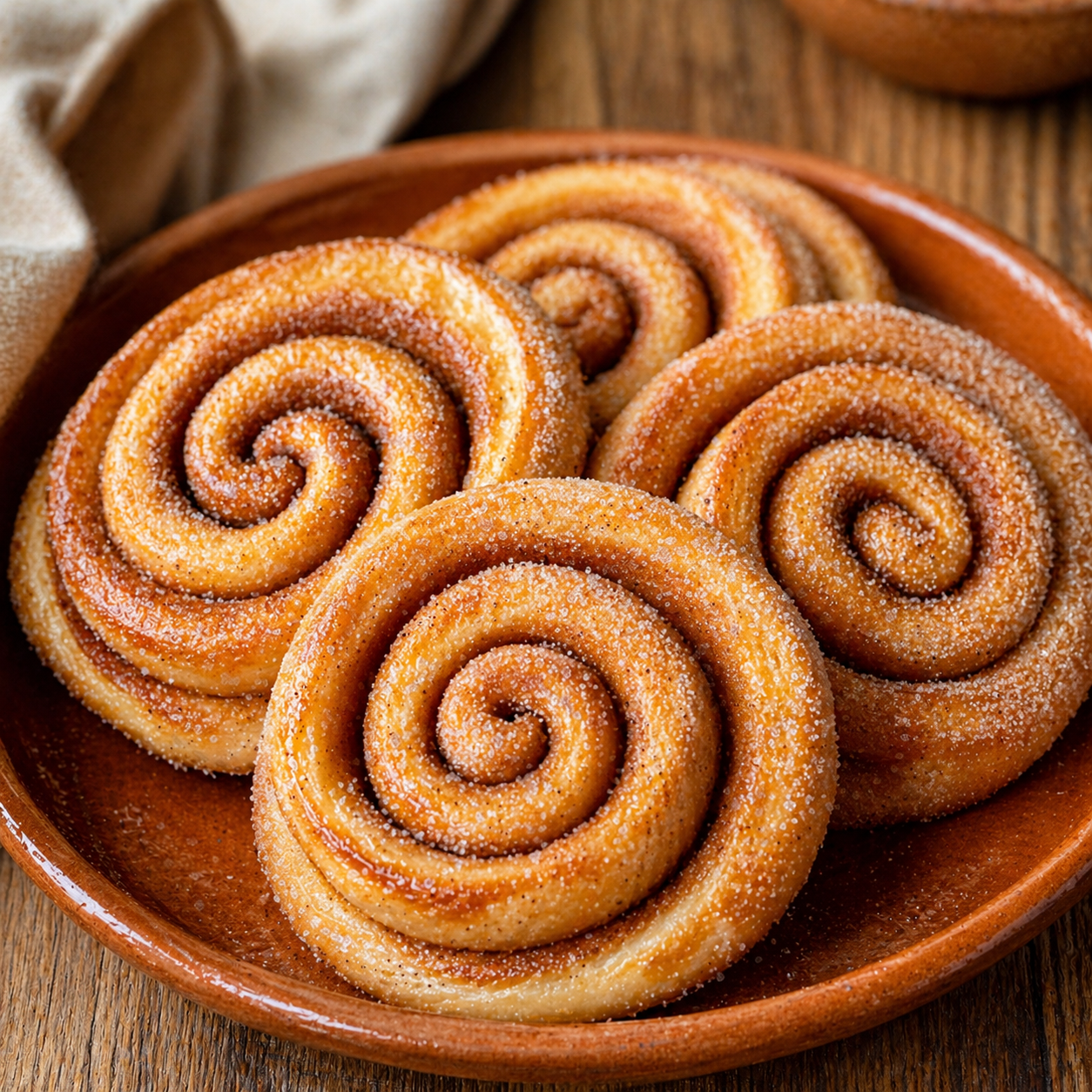 Enrrollados azucarados