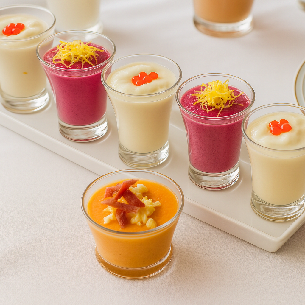 Chupitos de coliflor y mango