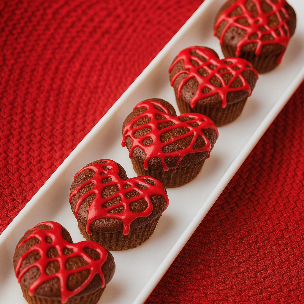 Magdalenas de chocolate rellenas de chocolate blanco