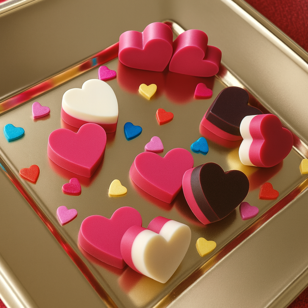 Corazones de chocolate