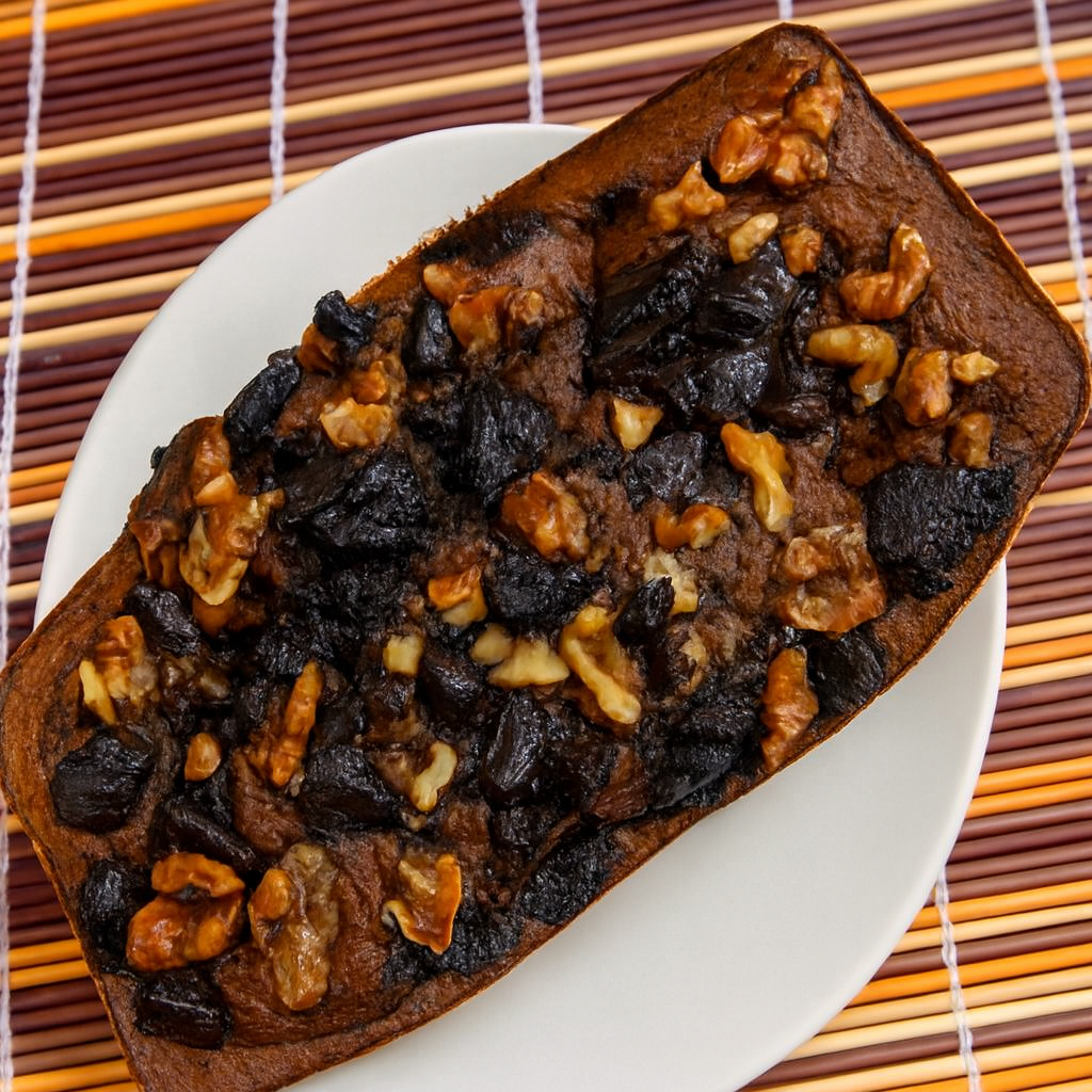 Bizcocho de avena y plátano fit