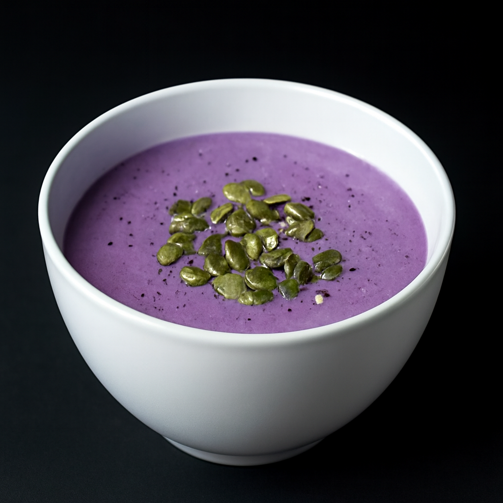 Crema de patatas violeta
