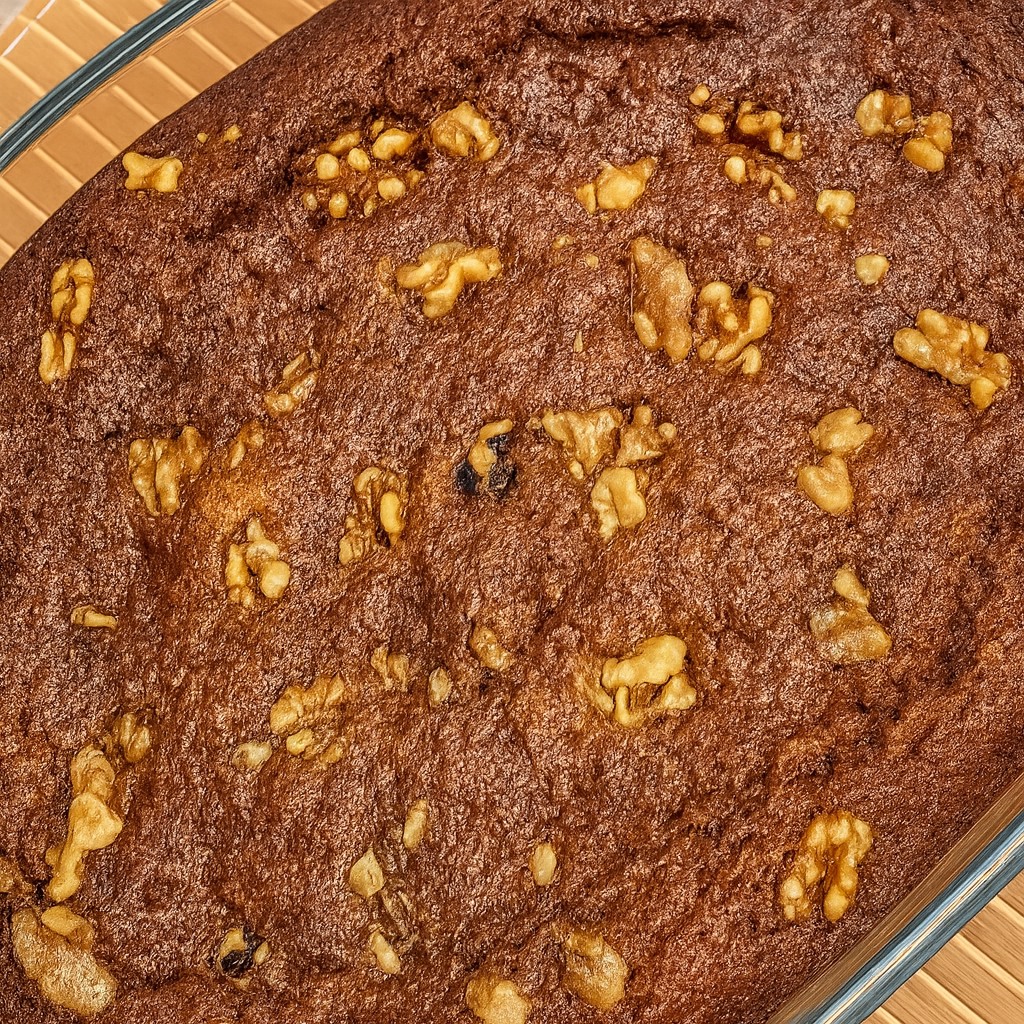 Bizcocho de caqui persimon y nueces