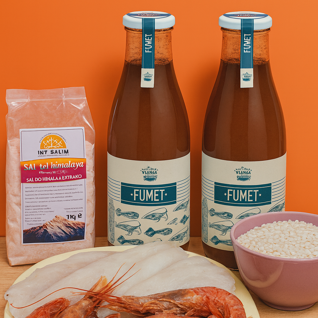 Sopa de pescado con arroz y fumet