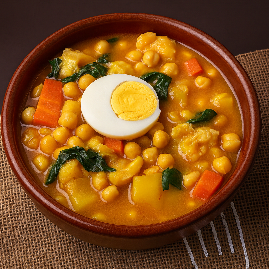 Garbanzos con bacalao y espinacas o Potaje de cuaresma