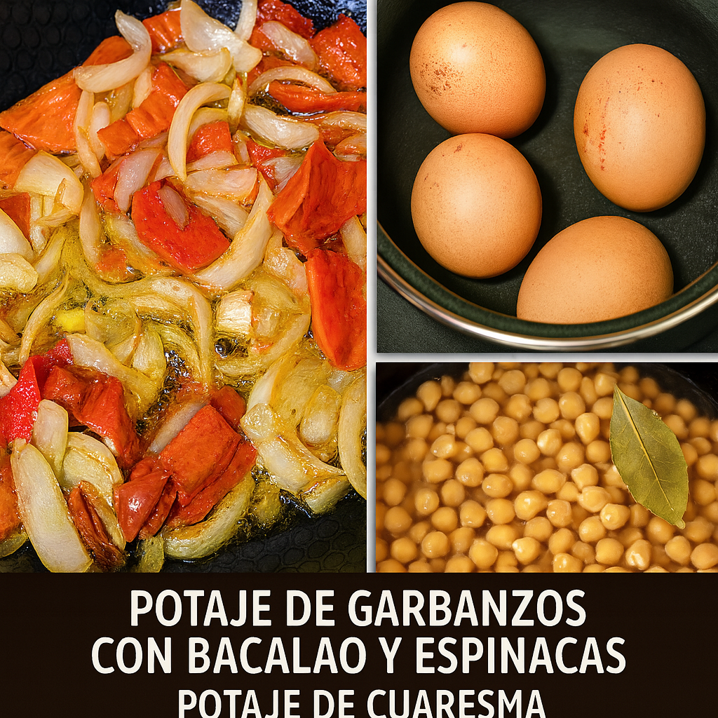 Garbanzos con bacalao y espinacas o Potaje de cuaresma