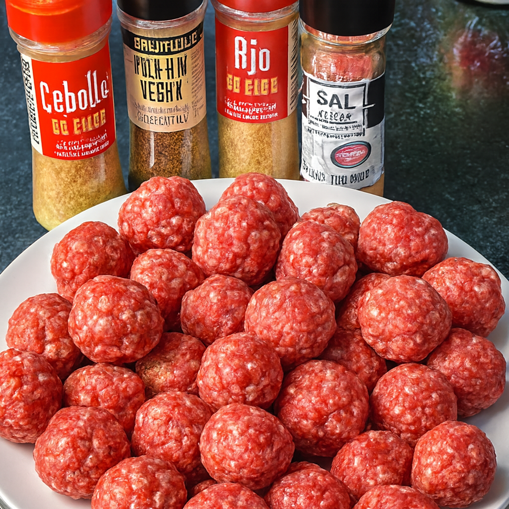 Albóndigas de carne en salsa de verduras