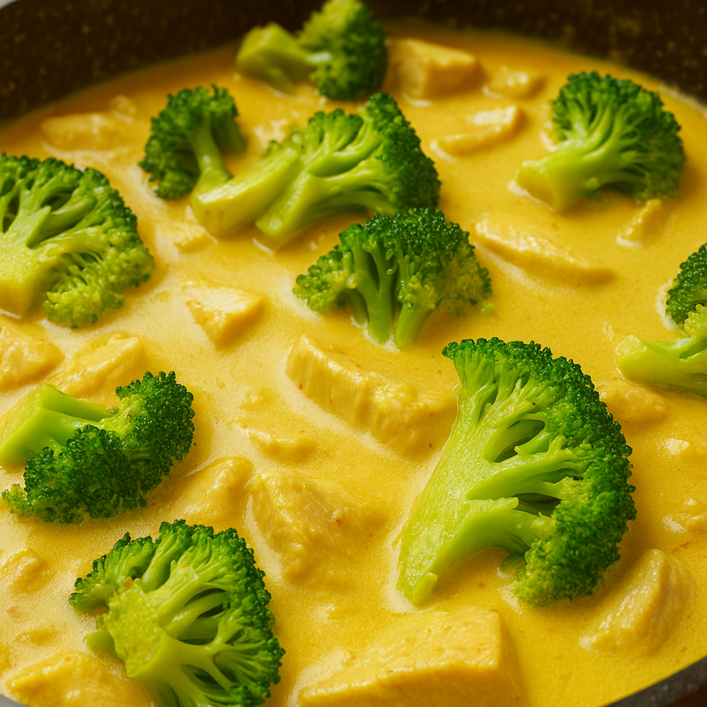 Pollo con leche de coco y curry