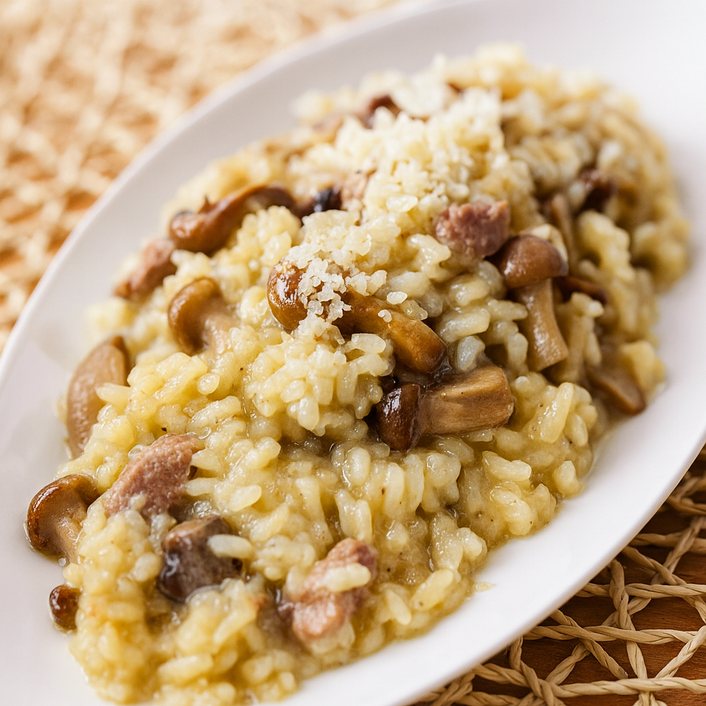 Risotto se setas y foie