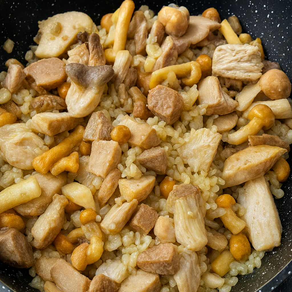 Risotto se setas y foie