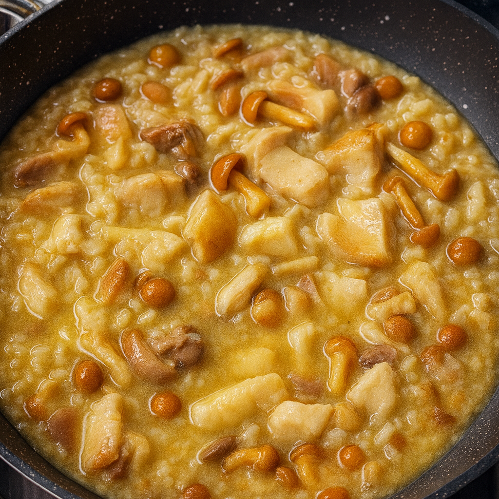 Risotto se setas y foie