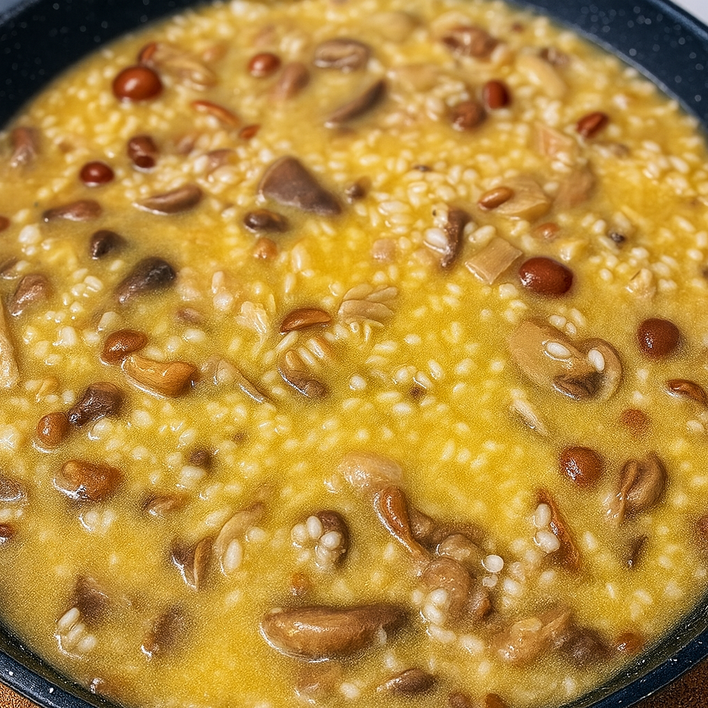 Risotto se setas y foie