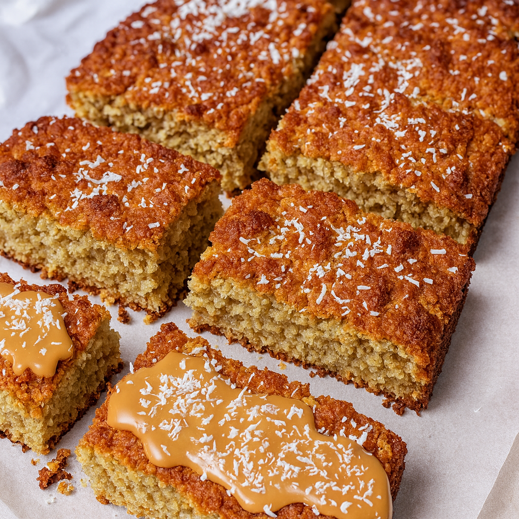 Bizcocho de coco, avena y almendra