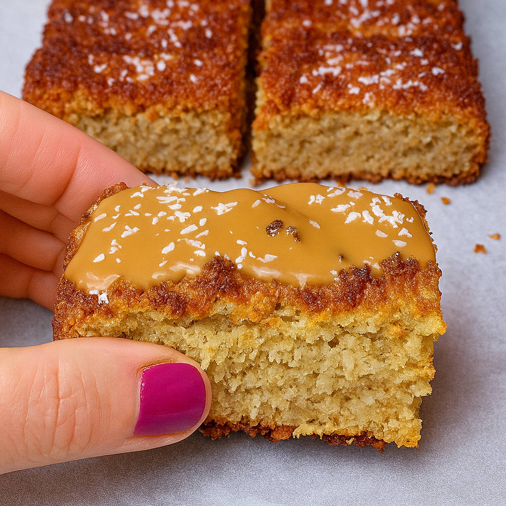 Bizcocho de coco, avena y almendra