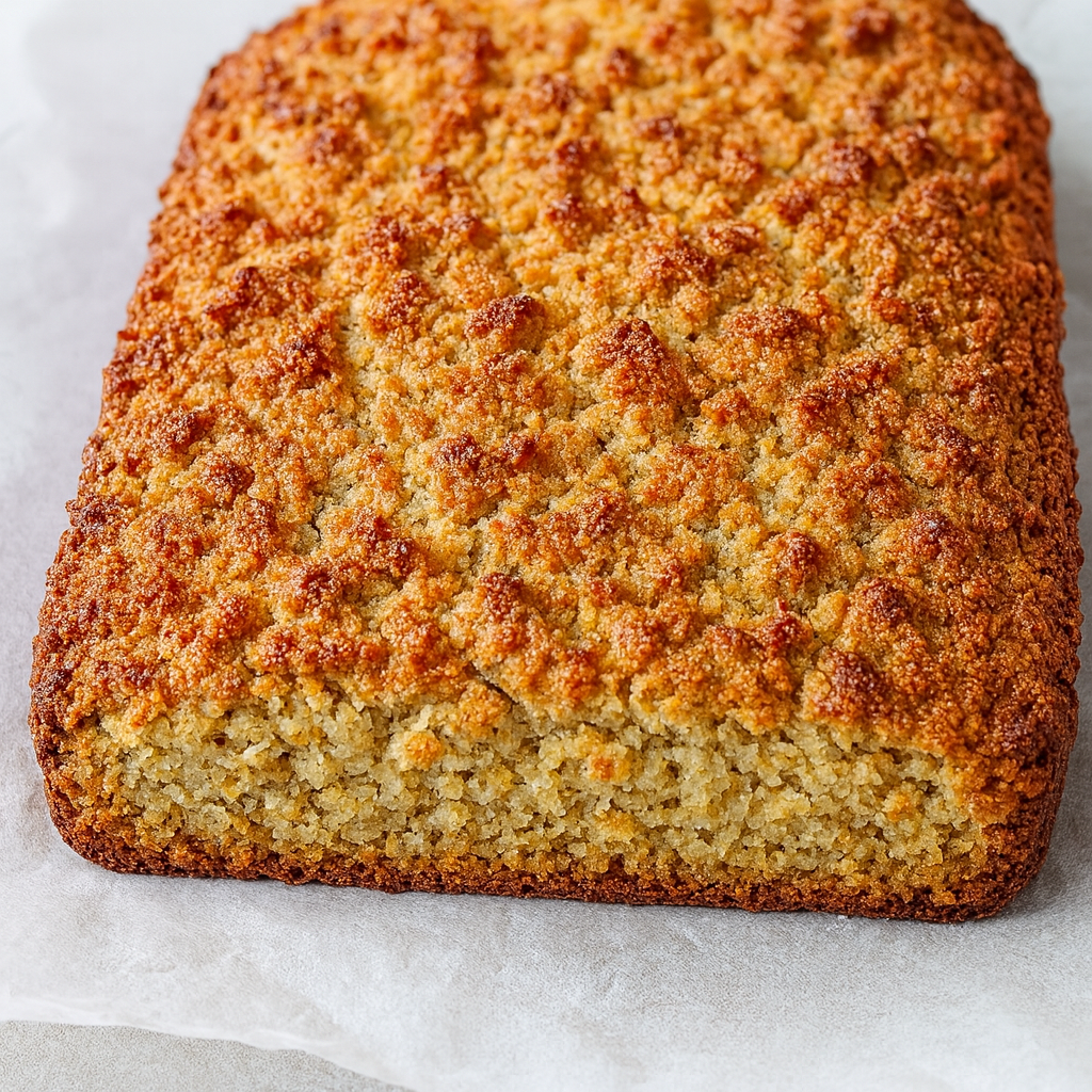 Bizcocho de coco, avena y almendra