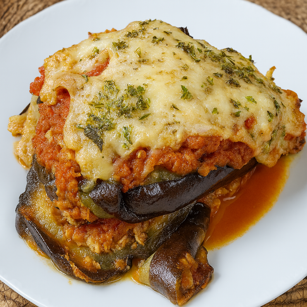 Lasaña fit de berenjenas y atún