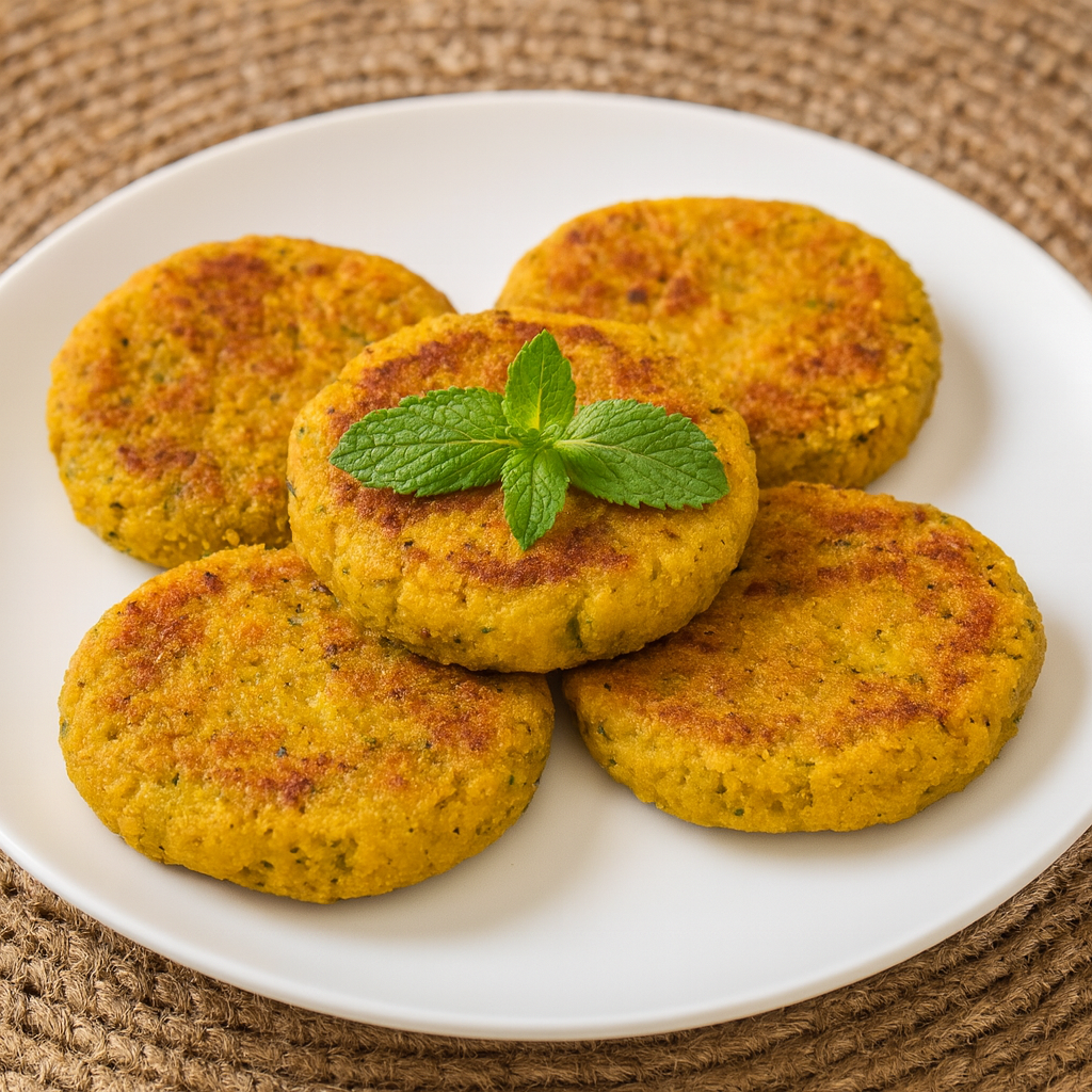 Hamburguesas veganas de garbanzos y menta