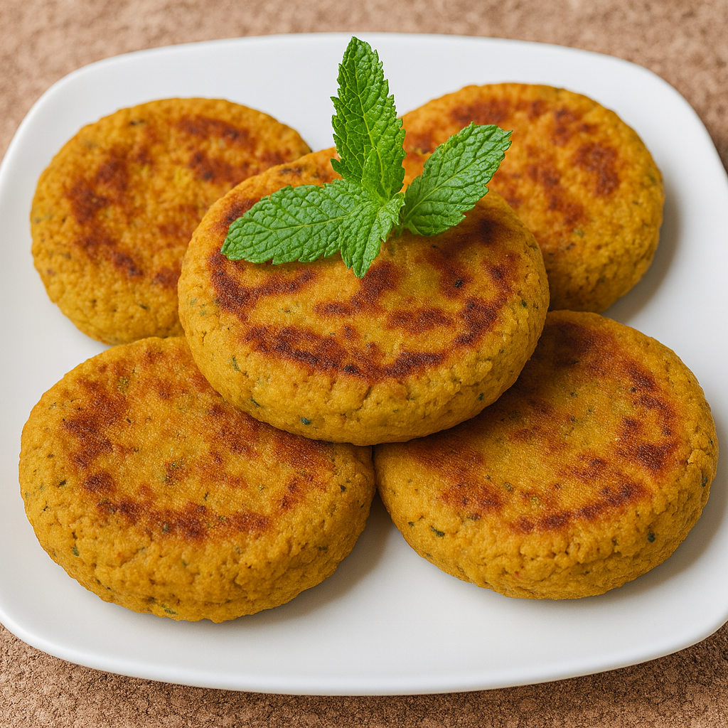 Hamburguesas veganas de garbanzos y menta