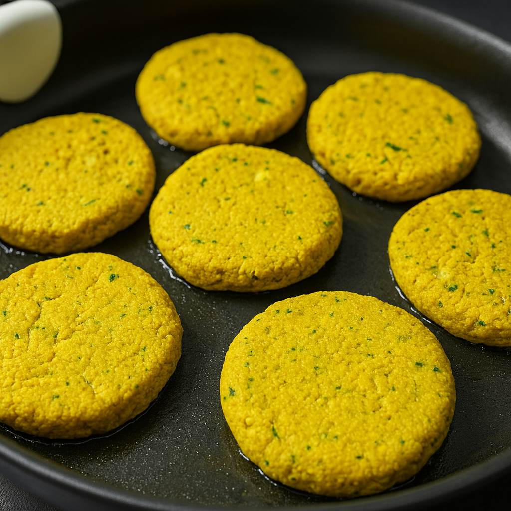 Hamburguesas veganas de garbanzos y menta