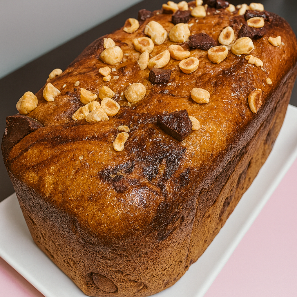 Brioche de chocolate y avellanas en panificadora