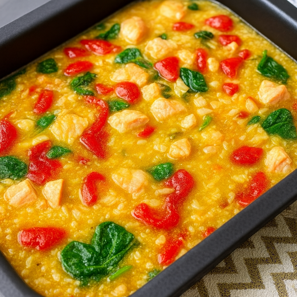 Pastel de salmón y verduras