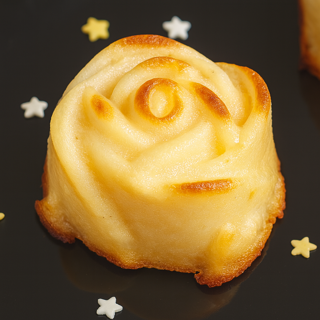 Rosas de pudding de manzana