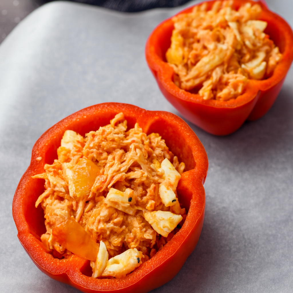 Pimientos rellenos de pollo