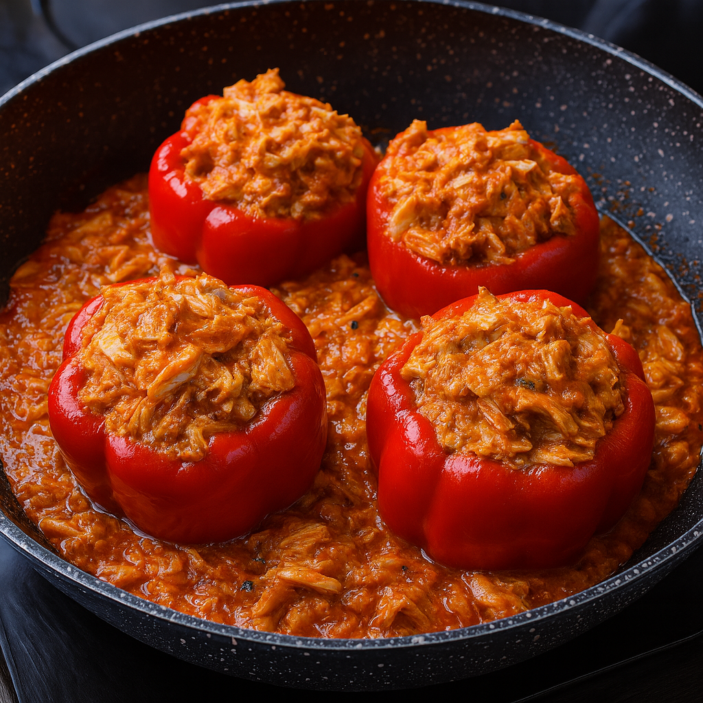Pimientos rellenos de pollo
