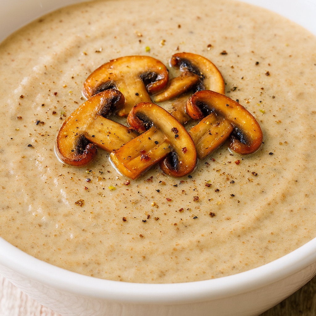 Crema de champiñones