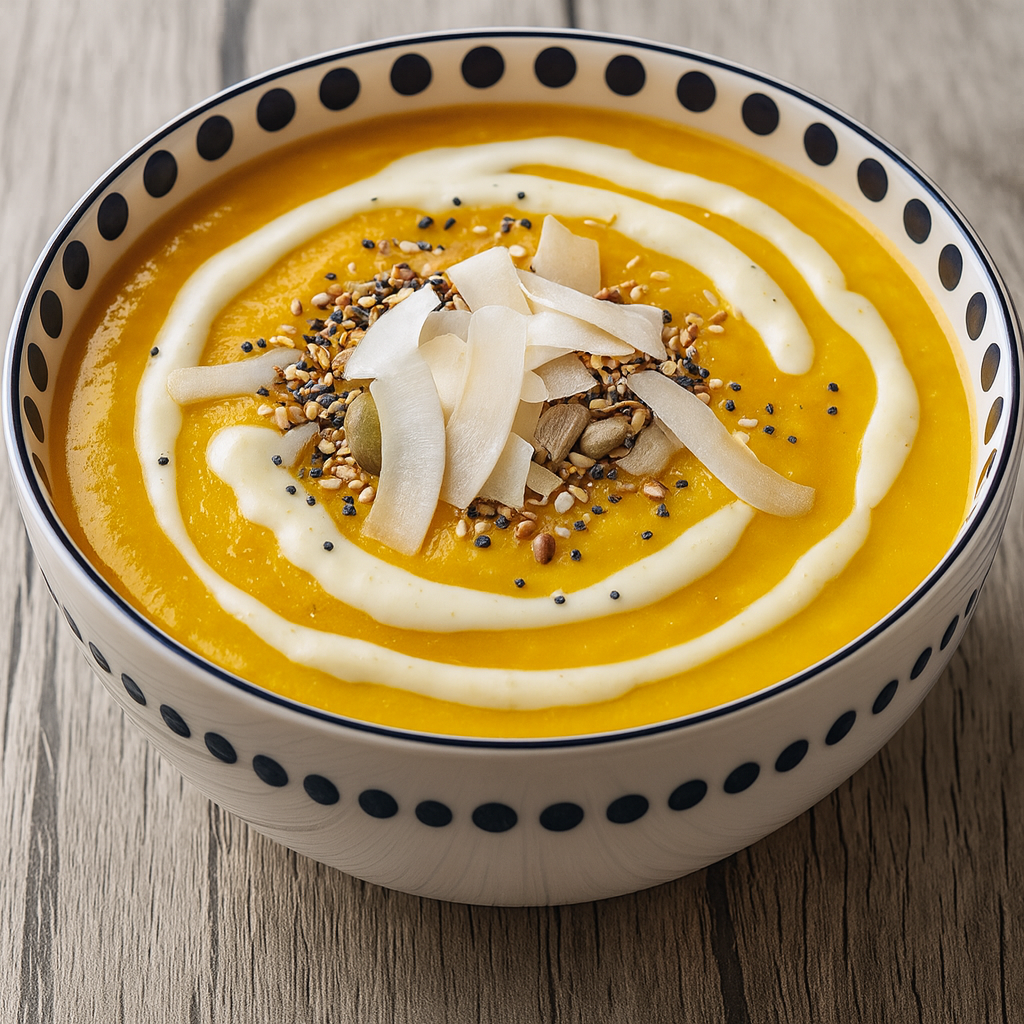 Crema de calabaza y coco