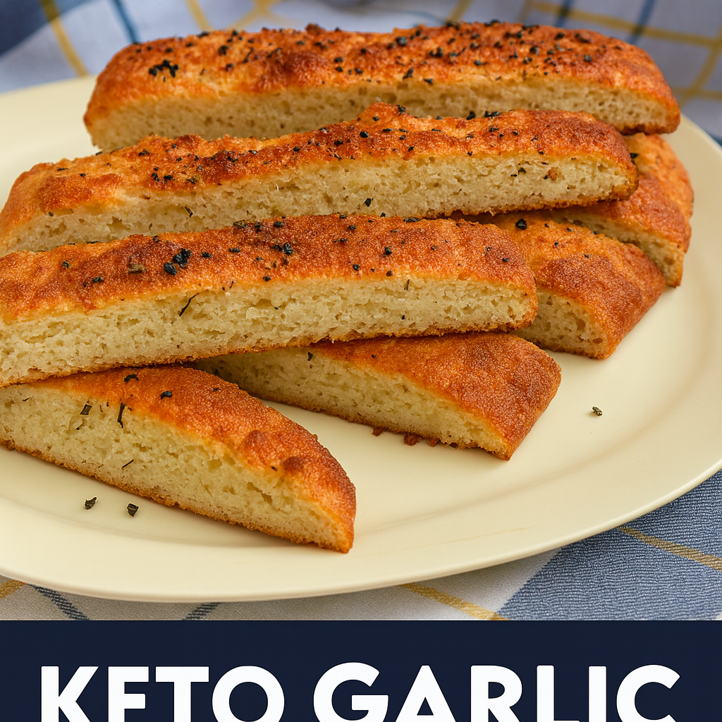 Keto garlic bread o Pan de ajo