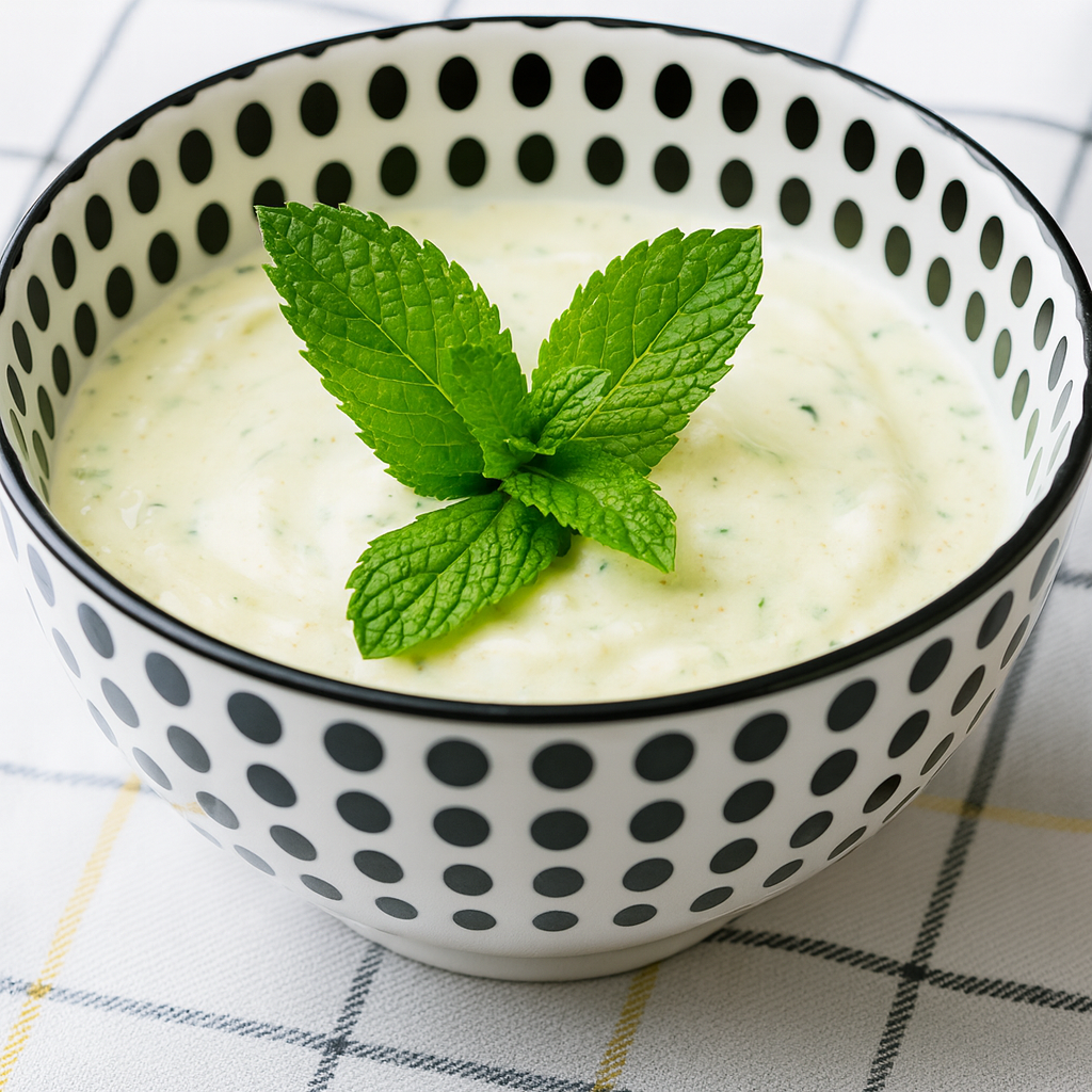 Salsa de yogur y menta