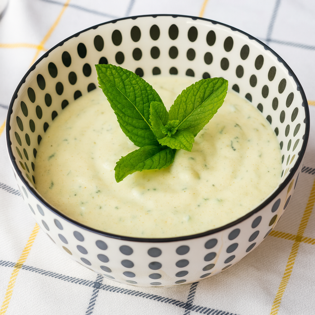 Salsa de yogur y menta